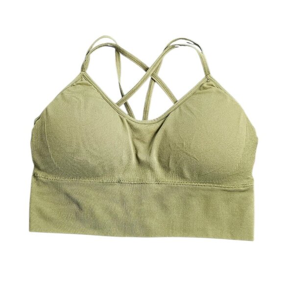 NVGTN Tops - NVGTN Womens Strappy Padded Sports Bra, Crop Tank, Green, Size M